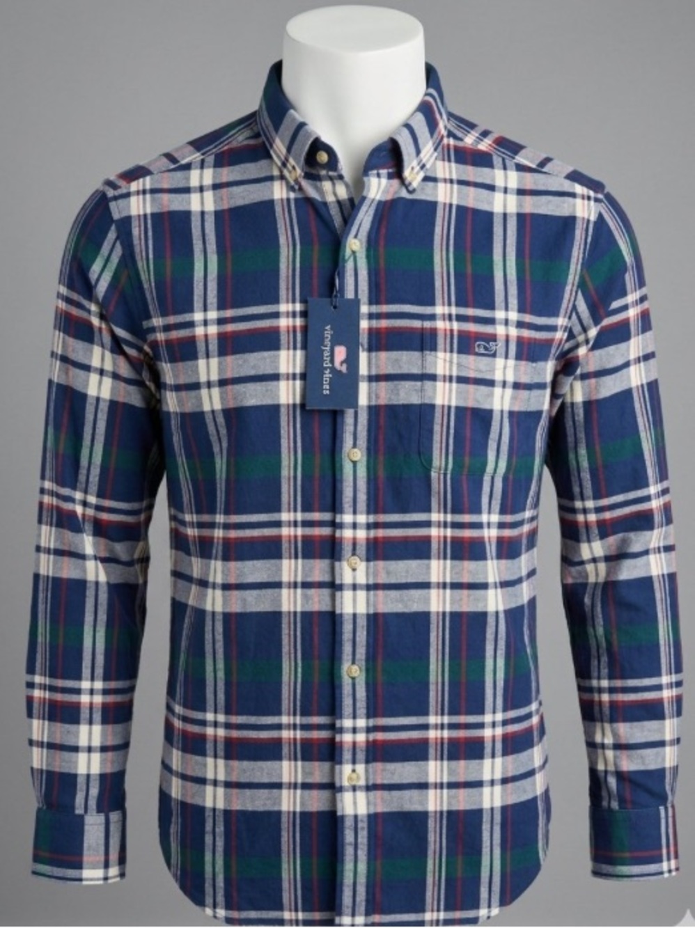 Vineyard Vines Sea Craft Plaid Classic Fit Shirt Large